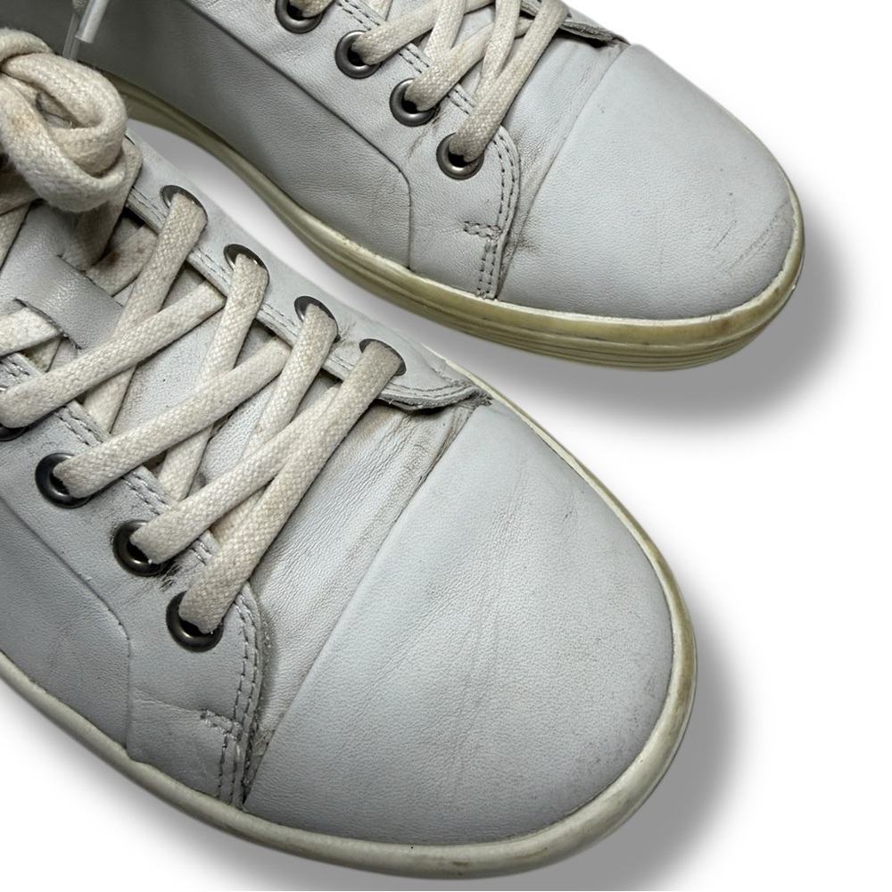 Ecco Soft 8 Womens Size 9 White Athletic Leather Walking Lace Up Shoes Sneakers - Picture 5 of 6
